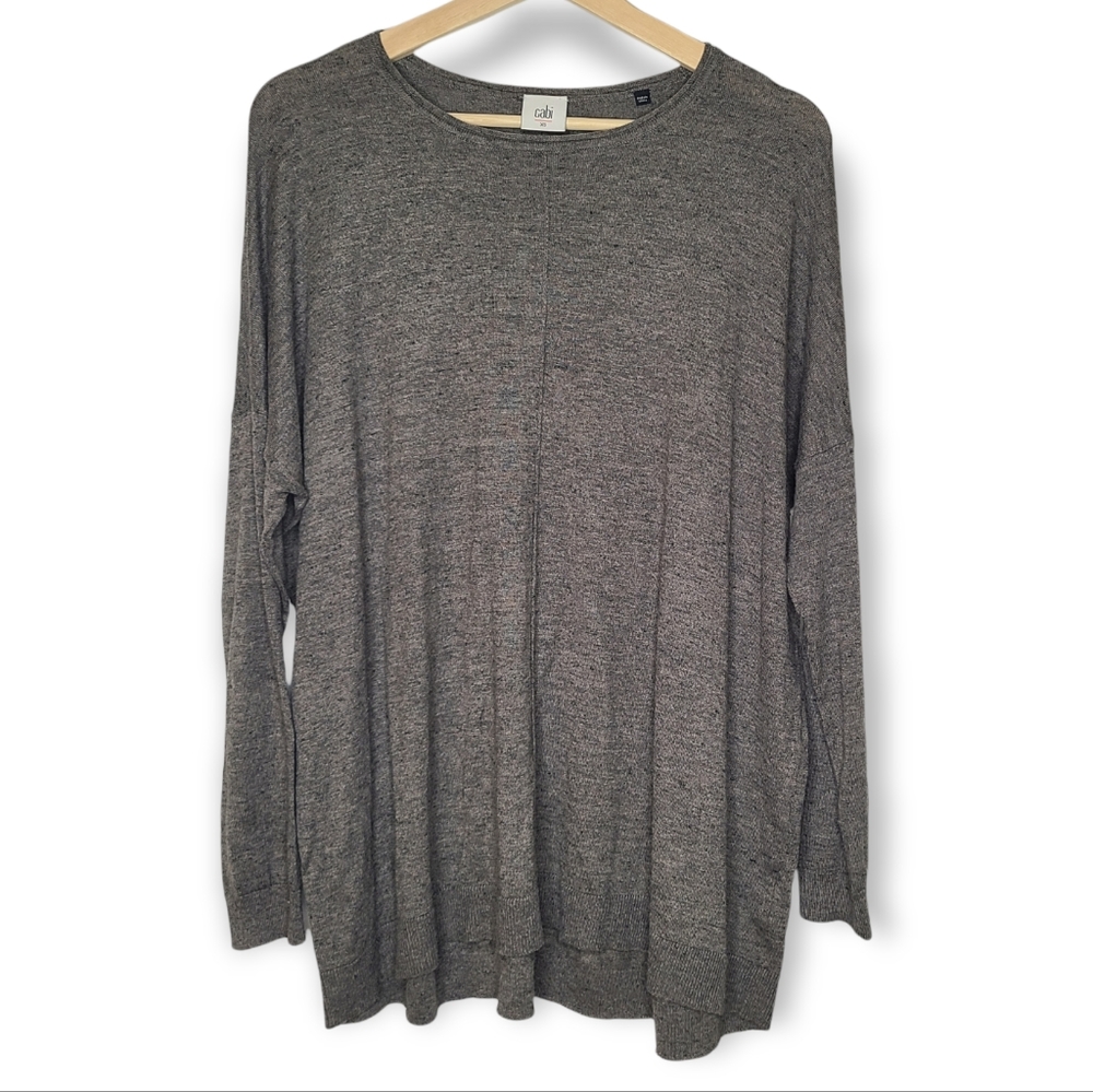 CAbi Heather Mushroom Tunic Knit Sweater Top - Picture 2 of 10
